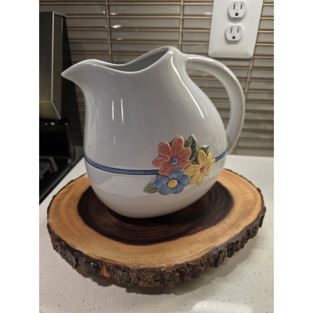 Vintage Tender Heart Treasures Spring Flower Kitchen Pitcher